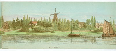 135018 Gezicht op het singelplantsoen te Utrecht met het dubbele woonhuis boven de kazematten van het vroegere bastion ...